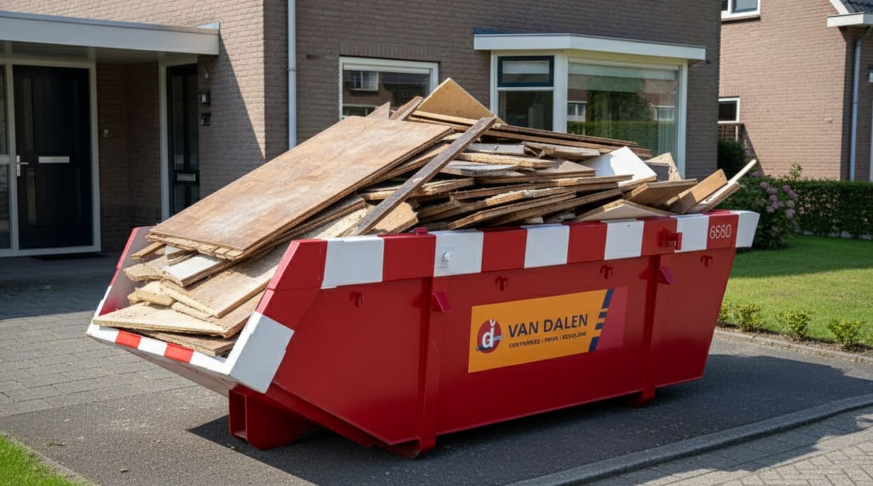 afvoeren vloer houtcontainer