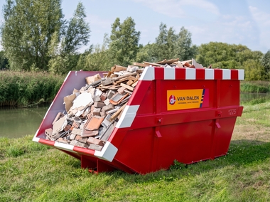 10 kuub bouw- en sloopafval container