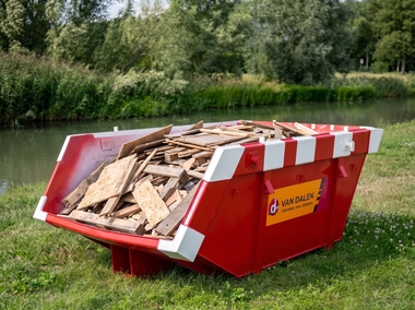 3 kuub houtcontainer