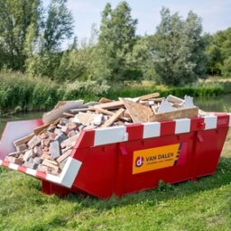 6 kuub bouw- en sloopafval container